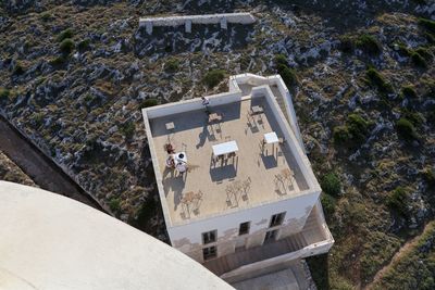 High angle view of building