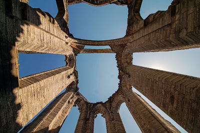 Low angle view of bridge against sky
