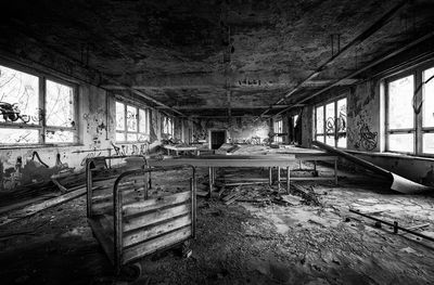 Interior of abandoned building