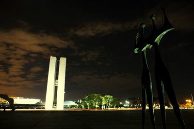 Low angle view of built structure against sky