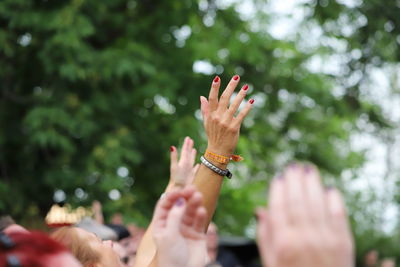 Hands in the air on a festival