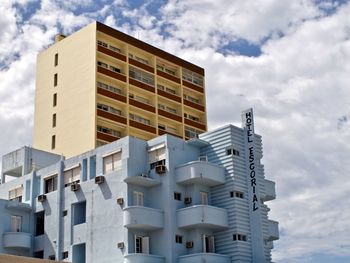 Low angle view of buildings against sky