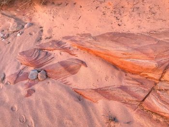 Sand dunes in desert