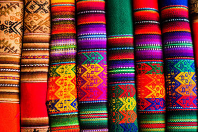 Full frame shot of multi colored market stall