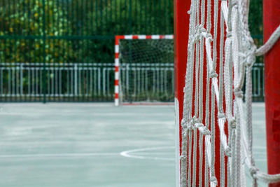 Close-up of metallic fence