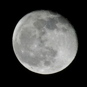 Low angle view of moon in sky