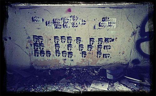 Information sign on wall