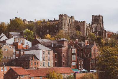 Castle and townscape of durham, united kingdom 