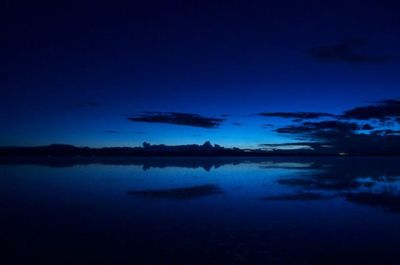 Reflection of trees in calm lake