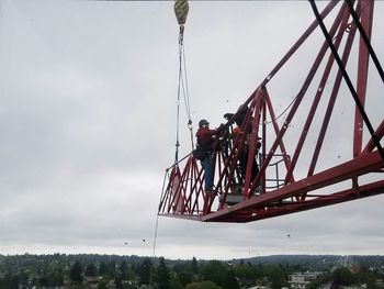 Low angle view of bridge against sky