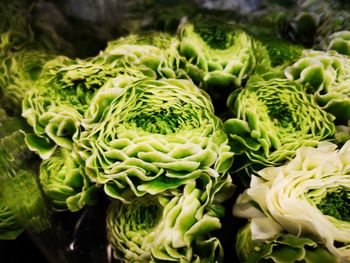High angle view of vegetables for sale in market