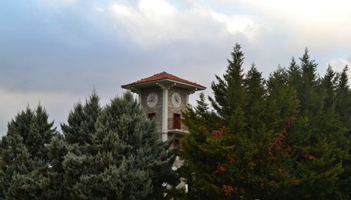 Low angle view of traditional building against sky