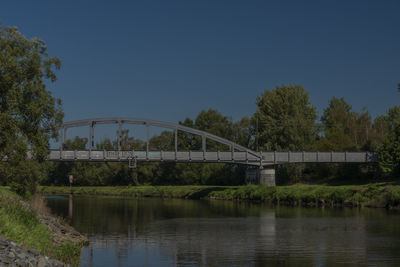 Bridge over river against sky