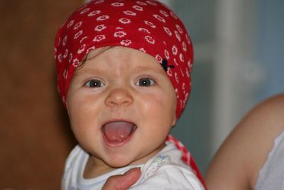 Close-up portrait of cute boy