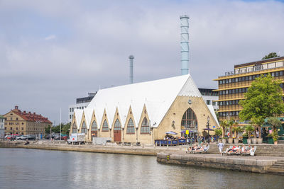 Cityscape view at the famous fish church in gothenburg, sweden