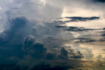 Low angle view of clouds in sky