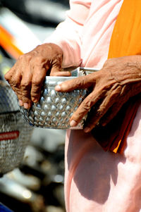 Close-up of man working