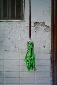 Close-up of window hanging on wall