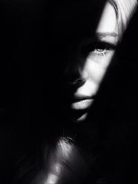 Close-up portrait of young woman