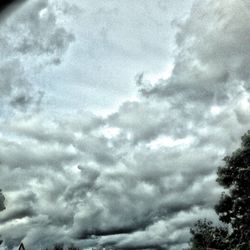 Low angle view of cloudy sky