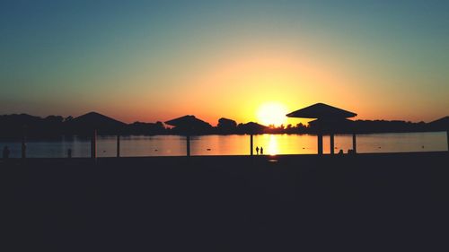 Silhouette of trees at sunset