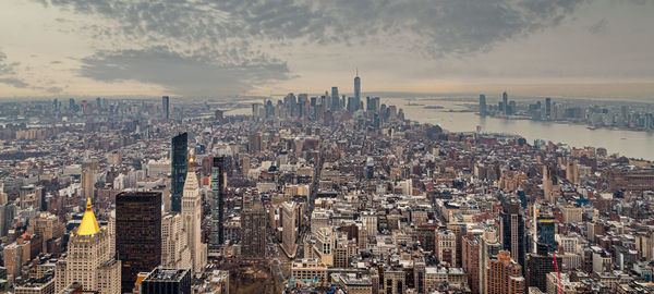 Aerial view of buildings in city