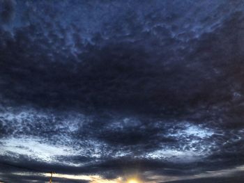 Low angle view of storm clouds in sky