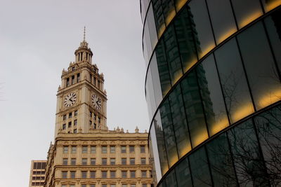 Low angle view of modern building against sky