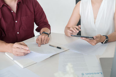 Group of people on table