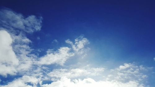 Low angle view of cloudy sky