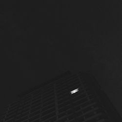 Low angle view of building at night