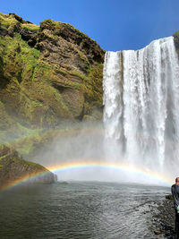 Scenic view of waterfall