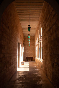 Empty corridor of building