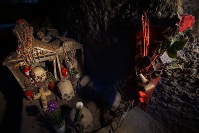 Close-up high angle view of decoration