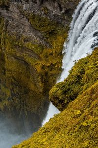 Scenic view of waterfall