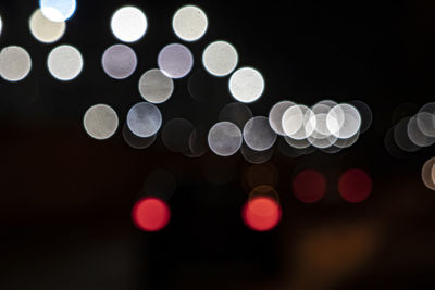 Defocused image of lights