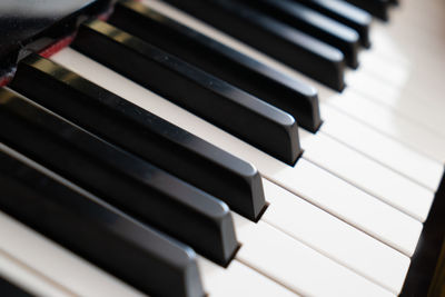 Close-up of piano key