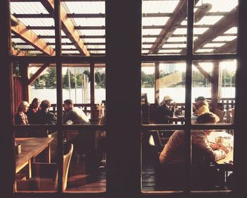 Group of people in cafe