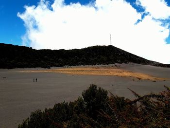 Scenic view of land against sky