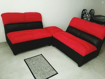 Chairs and tables on sofa at home