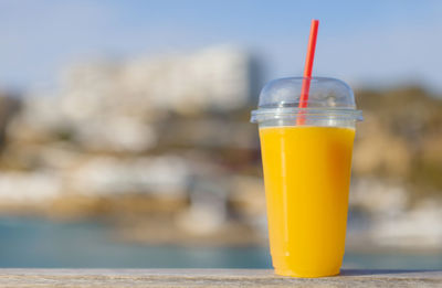 Close-up of drink on table