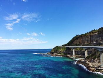 View of calm blue sea against the sky