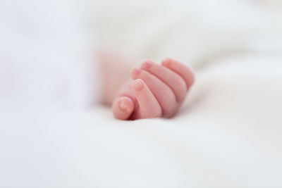 Close-up of baby feet