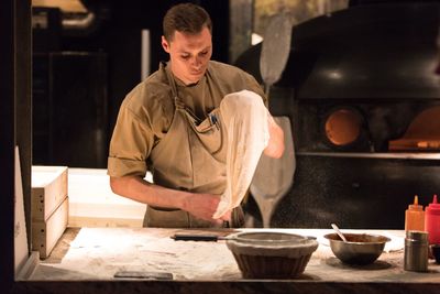 Man preparing food in kitchen