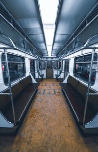 Empty subway train