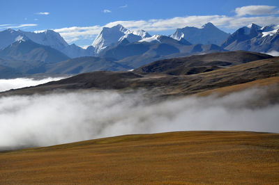 Idyllic shot of mountains against sky