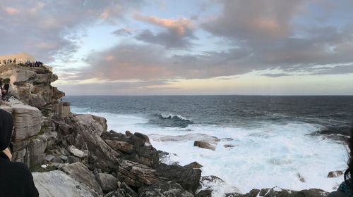 View of sea against cloudy sky