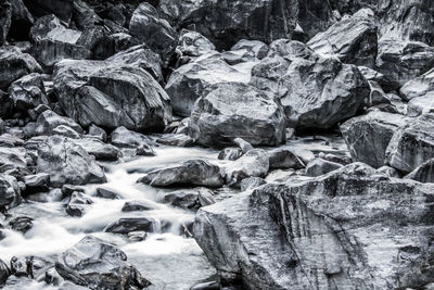 River flowing through rocks