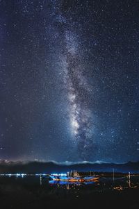 Low angle view of star field at night