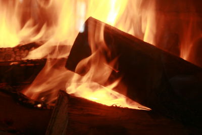 Close-up of bonfire